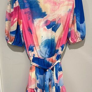 Colorful Abstract Flying Tomato Dress